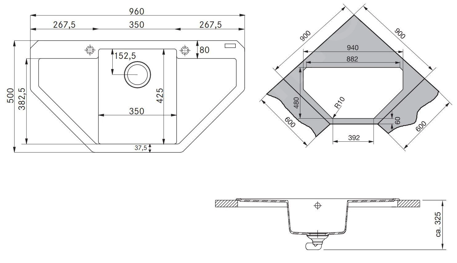 Franke Maris - Fragranit Spülbecken MRG 612 E, 960x500 Mm, Weiß Eis 114.0250.568 4 Franke Maris - Fragranit Spülbecken MRG 612 E, 960x500 Mm, Weiß Eis 114.0250.568 – Bild 2