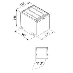 Franke Einbau-Abfallsammler Sorter Cube 40 Handauszug 3-fach -Küchenarmaturen Verkauf franke einbau abfallsammler sorter cube 40 handauszug 3 fach3