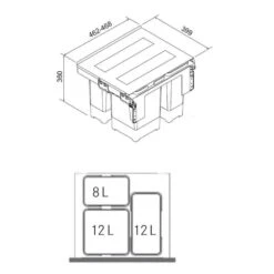 Franke Einbau-Abfallsammler Sorter Garbo 50-3 -Küchenarmaturen Verkauf franke einbau abfallsammler sorter garbo 50 33