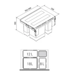 Franke Einbau-Abfallsammler Sorter Garbo 60-3 7 Franke Einbau-Abfallsammler Sorter Garbo 60-3 -Küchenarmaturen Verkauf franke einbau abfallsammler sorter garbo 60 33